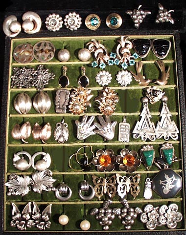 Pictured directly below is the vintage non-pierced sterling silver earrings